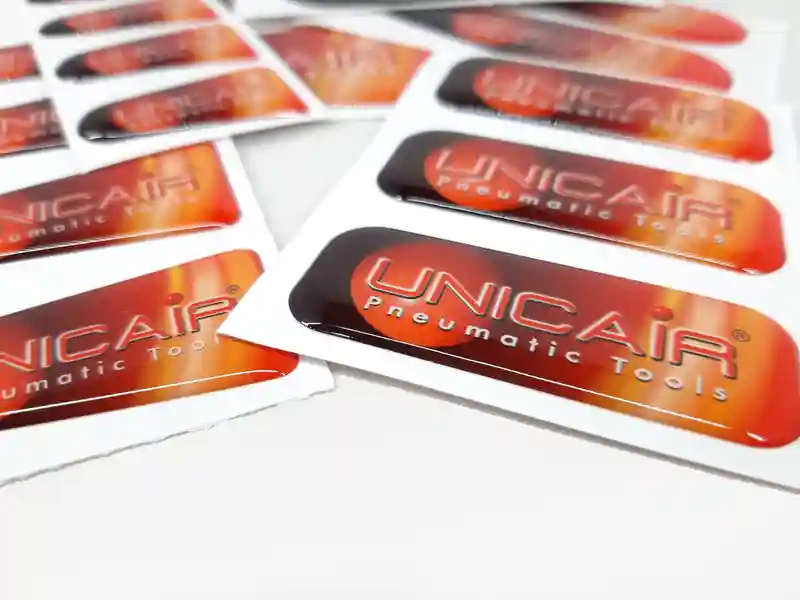 3D epoxy-koepellabels